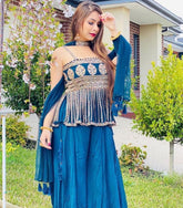 Traditional Wear Teal Blue Coloured Beautifull Kurta Set